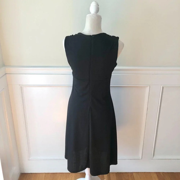 Isaac Mizrahi Black Surplice Dress 6 - Picture 5 of 6
